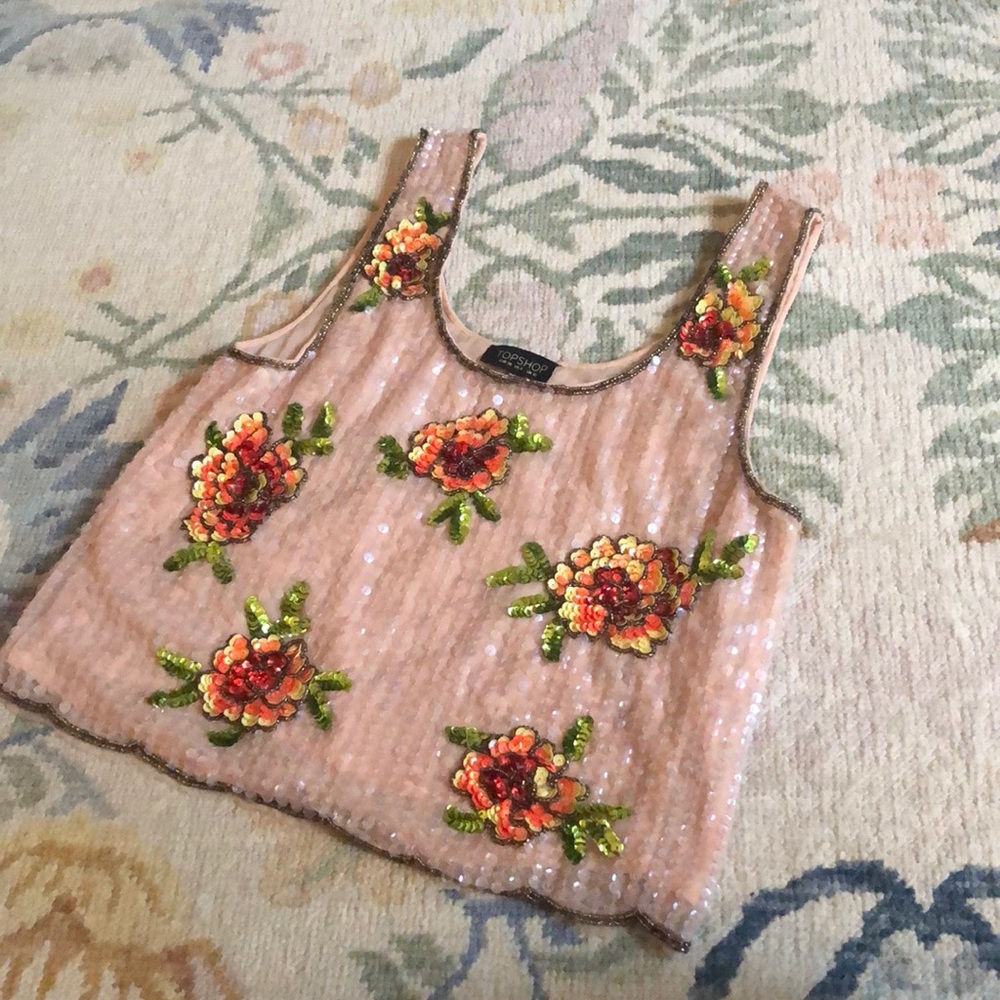 Topshop Sequin Top